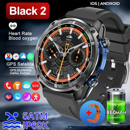 HD Vision DT G1 Smart Watch Ultra-clear Display GPS Navigation 4GB Storage Offline Map Bluetooth call Sports Health Monitoring