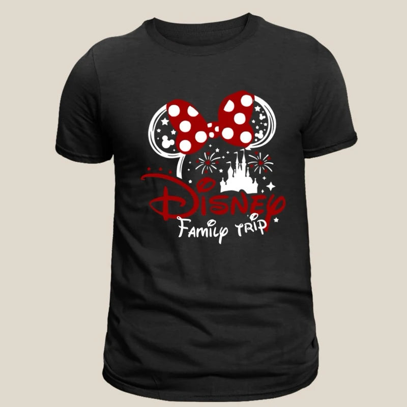 Parent-child Wear Mickey Mouse Boy Girl Kids Summer T-shirt Family Wear Casual Loose Comfortable Short Sleeve Men and Women Top