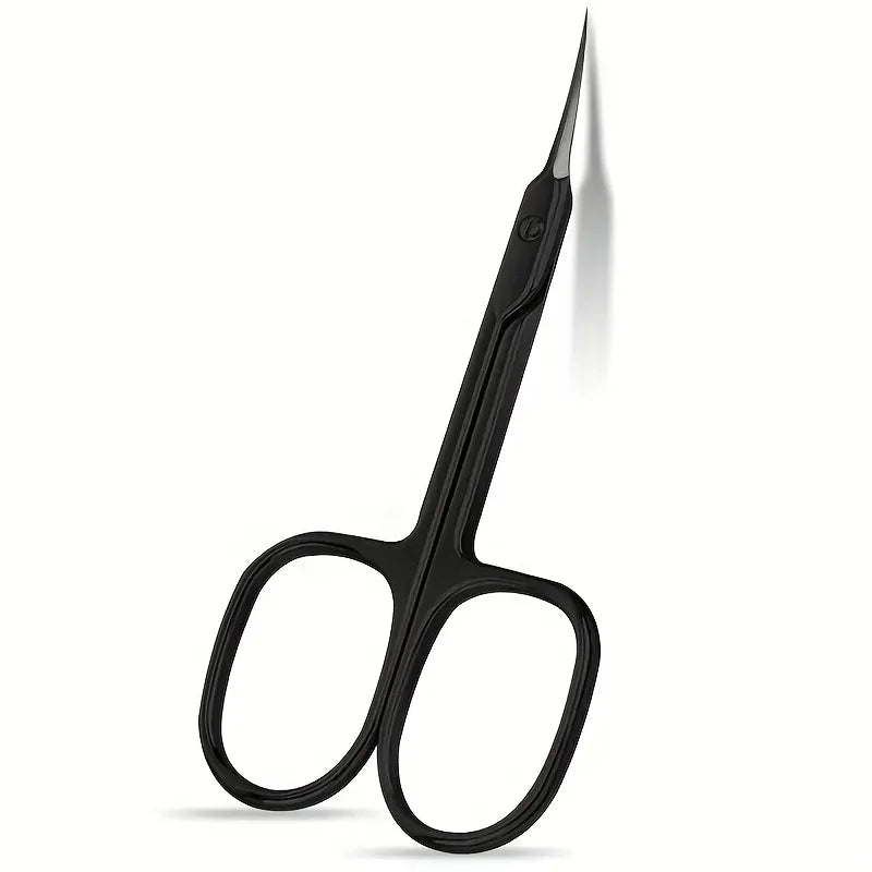 Curved Scissors  Multi-Purpose Stainless Steel Non-Slip Grip Scent-Free Shar Beauty Tool for Eyebrows Nails and Makeup Care