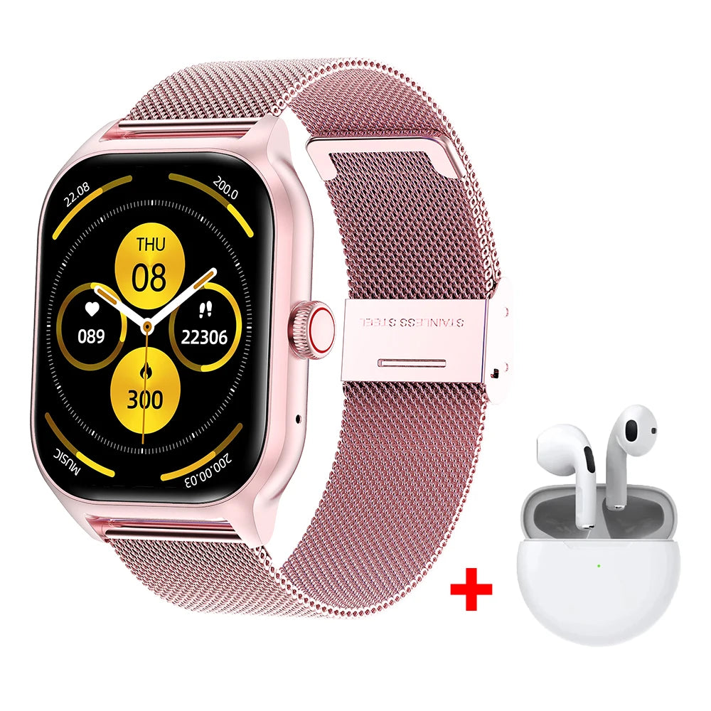 Smart Watches For Man Woman Bluetooth Call Music Fitness Tracker Sport With Waterproof Pedometer Information Alerts Smartwatch