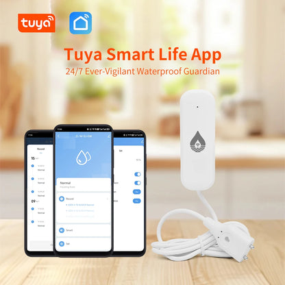 Tuya WiFi/Zigbee Water Leak Detector Sensor Smart Home App Remote Monitoring Flood Alarm Security Protection For Google Home
