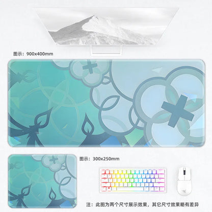 Genshin Impact Postcard Mouse Pad Large Custom Computer Keyboard Game Pads Home Office Desktop Mat