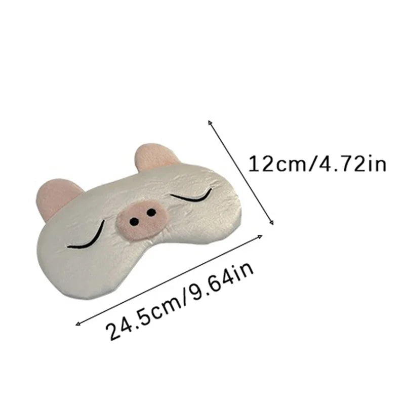 Cute Pink Cartoon Piggy Sleeping Mask Travel Relax Eye Cover For Sleep Shading Eye Eye Patch Beauty Health Eye Pads