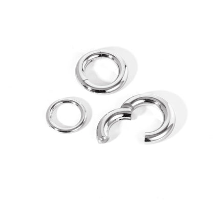 ZS 1PC Large Size Hoop Earring 316L Stainless Steel Ear Gauges Plugs Punk Septum Nose Rings 2/4/6/8/10/12G BCR Body Piercings