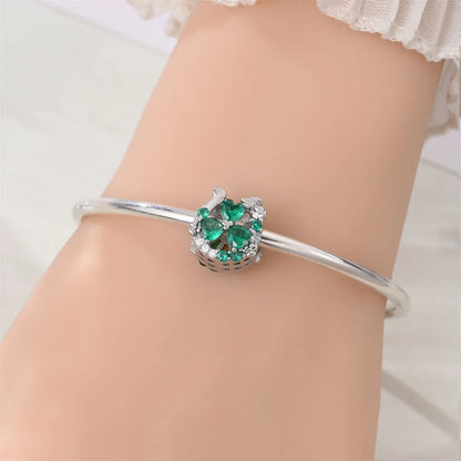 Lucky Clover Series Bead 925 Sterling Silver Original Charms Fit Pendant Charm Bracelet Dangle for Women DIY Fine Jewelry Making