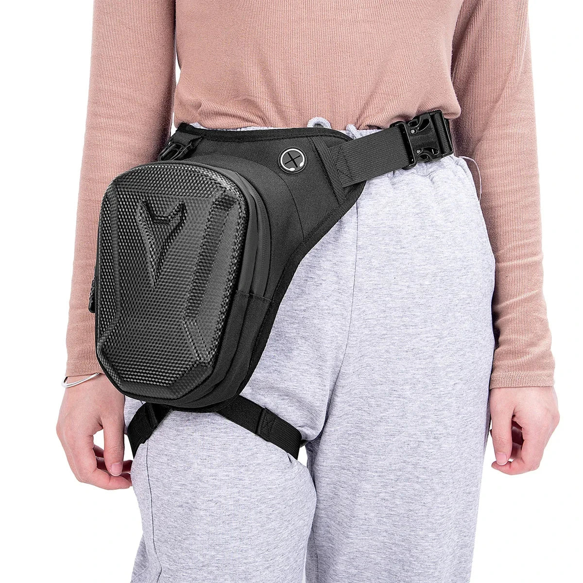 Motorcycle Leg Side Bag EVA Hard Shell Outdoor Casual Waist Bags Motorbike Mobile Phone Purse Hip Bum Pack