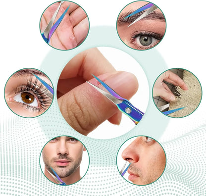 Ultra Fine Cuticle Scissors, Curved Blade Nail Clippers, Eyebrow & Eyelash Trimming Scissors for Manicure and Pedicure