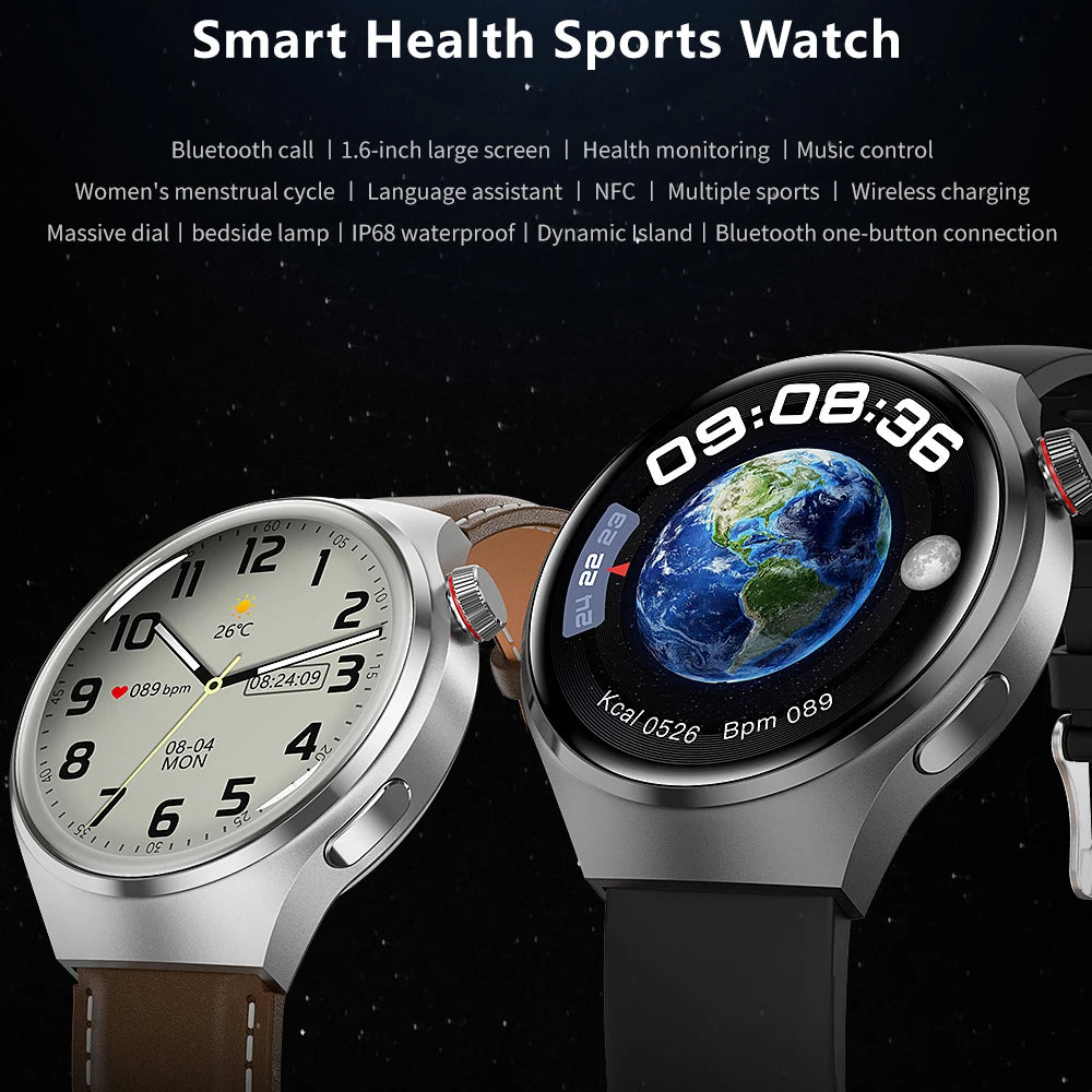 2025 New Watch 4 Pro Upgrade GPS NFC Men's Smartwatch 360*360 AMOLED HD Bluetooth Call Waterproof Smart Watch