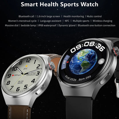 2025 New Watch 4 Pro Upgrade GPS NFC Men's Smartwatch 360*360 AMOLED HD Bluetooth Call Waterproof Smart Watch