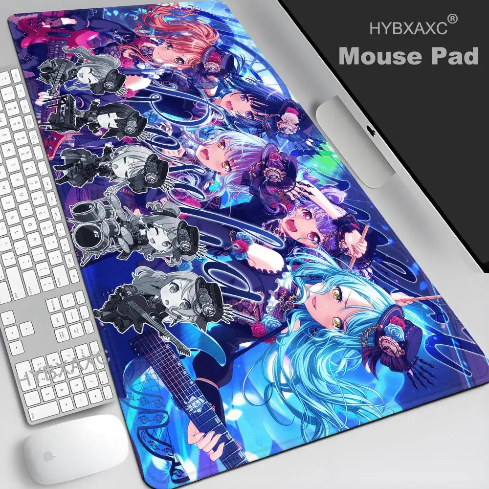 XXL Size Non-slip Wear-resistant for Desk Mat Anime Laptop Desk Office gamer table pad BanG Dream Mousepad Notebook Keyboard Pad