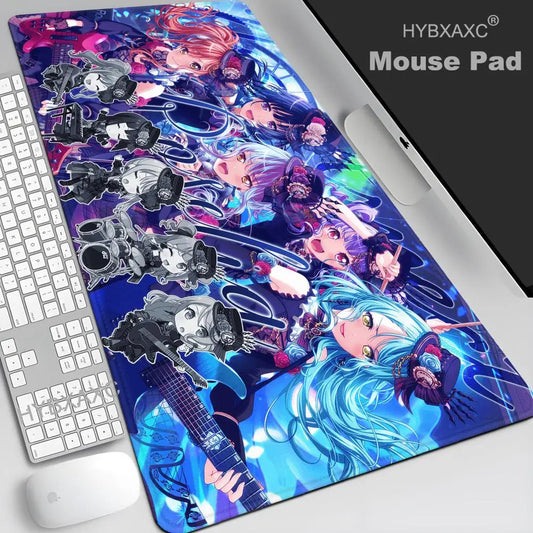 XXL Size Non-slip Wear-resistant for Desk Mat Anime Laptop Desk Office gamer table pad BanG Dream Mousepad Notebook Keyboard Pad