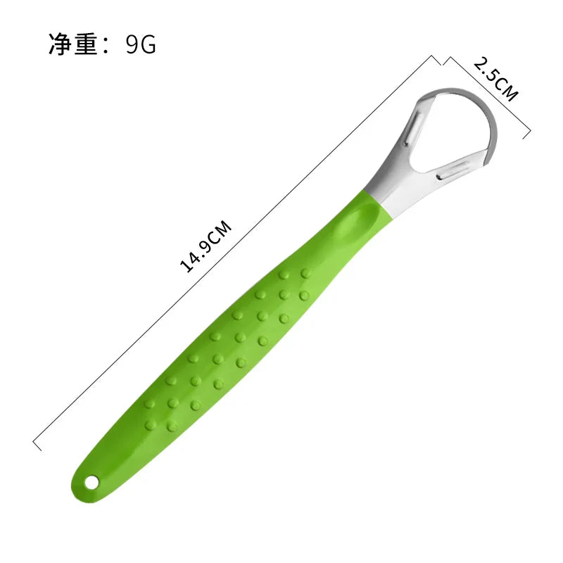 혀클리너 1pc Stainless Steel Tongue Scraper Cleaner Fresh Breath Cleaning Coated Tongue Toothbrush Oral Hygiene Care Tools