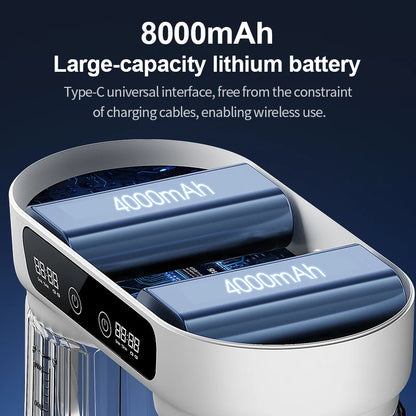 Portable Wireless Dual-Cup Washing Machine U10 8000mAh Rechargeable 2.5L×2 IPX4 Waterproof Mini Laundry Washer