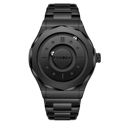 FOXBOX Creative Men's Quartz Wristwatches Outdoor Sports Waterproof Scrolling Pointer Magnetic Force Watch Men Relogio Masculino
