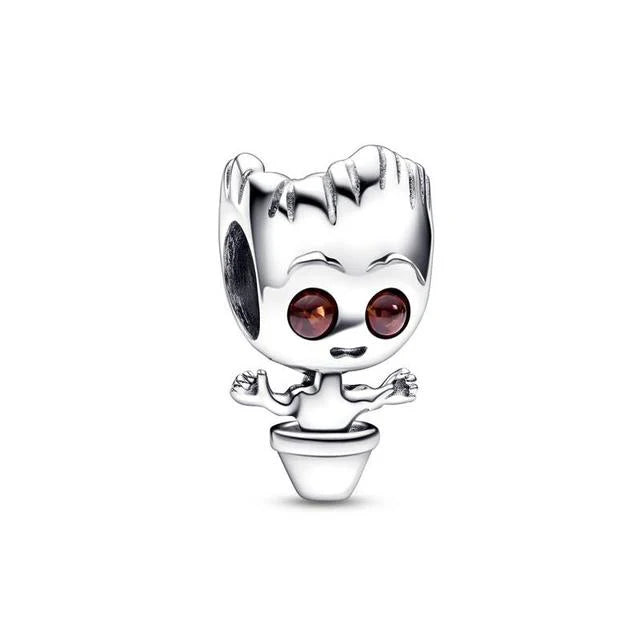 Hot Sell 925 Silver DIY Beads Jewelry Charms Bracelet Mickey Minnie Princess Christmas Stitch Robots Marvel Cute Miniso Disney
