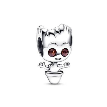 Hot Sell 925 Silver DIY Beads Jewelry Charms Bracelet Mickey Minnie Princess Christmas Stitch Robots Marvel Cute Miniso Disney