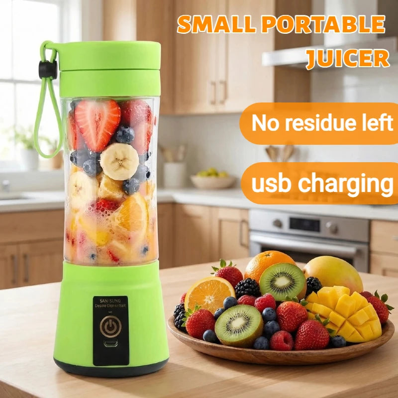 Portable Juicer Fruit And Vegetable Mixed Juicer USB Charging Wireless Juicer Home Appliance Suitable for Travel And Fitness