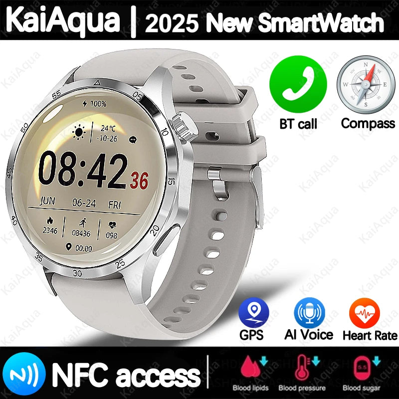2026 New Watch Bluetooth Call Smart Watch Men GPS Outdoor Sports Fitness Heart Rate AI Voice Assistant Smartwatches Android IOS