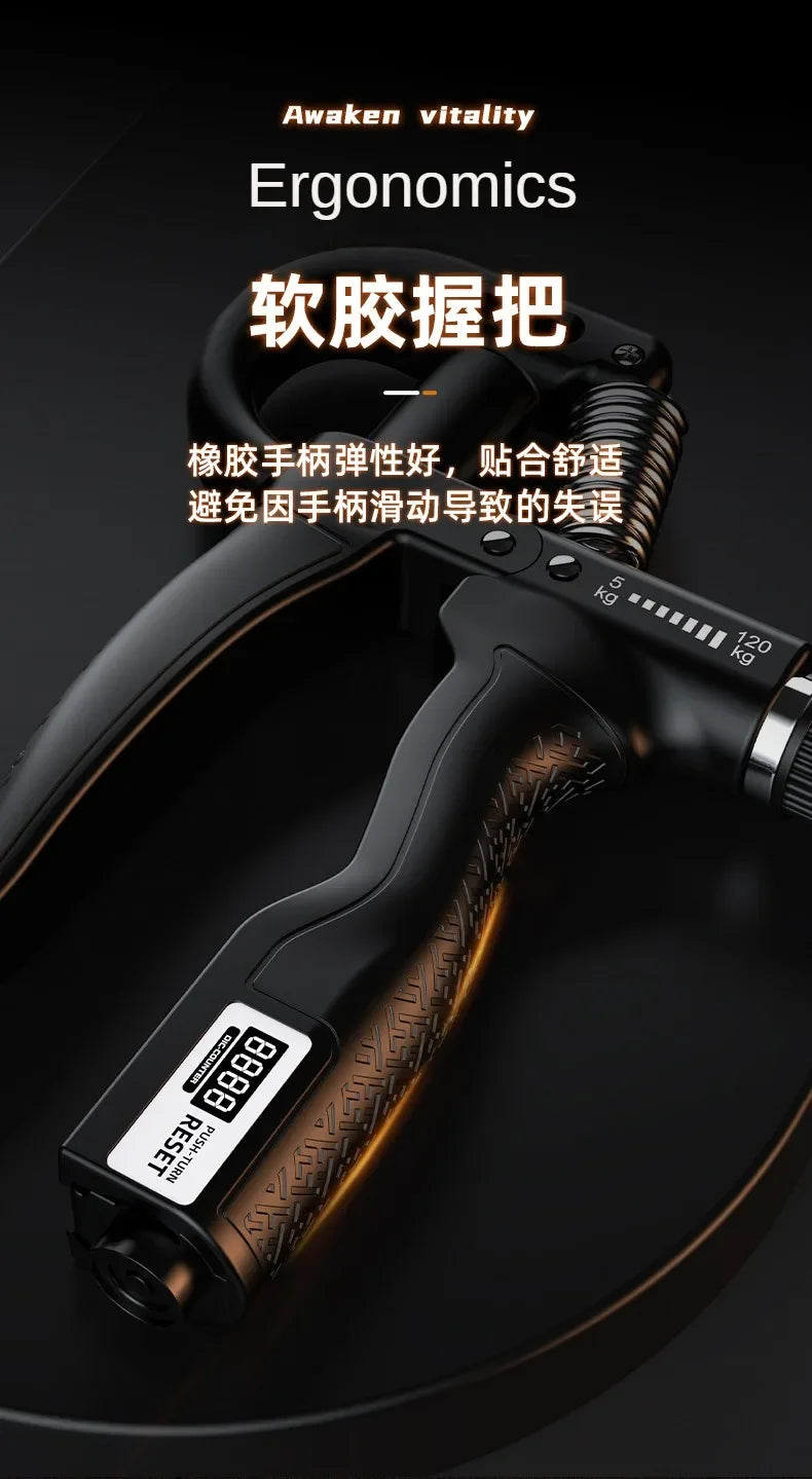 5-120Kg Handgrip Gym Fitness Men Adjustable Finger Heavy Exerciser Strength for Muscle Recovery Hand Gripper Trainer