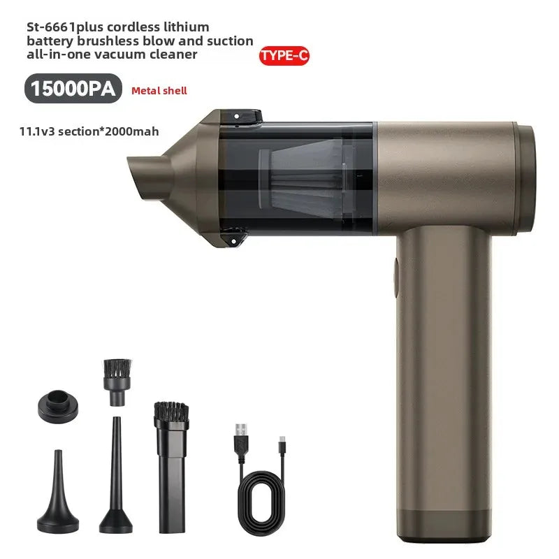 15000Pa Car Vacuum Cleaner Strong Suction Powerful Wireless Portable Car Cleaner for Home Appliance Air Blower Handheld Cordless