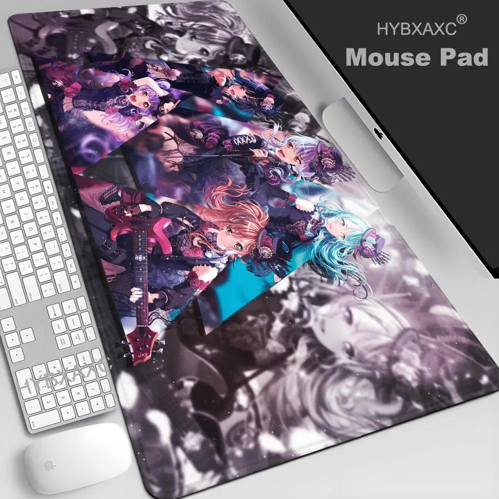 XXL Size Non-slip Wear-resistant for Desk Mat Anime Laptop Desk Office gamer table pad BanG Dream Mousepad Notebook Keyboard Pad