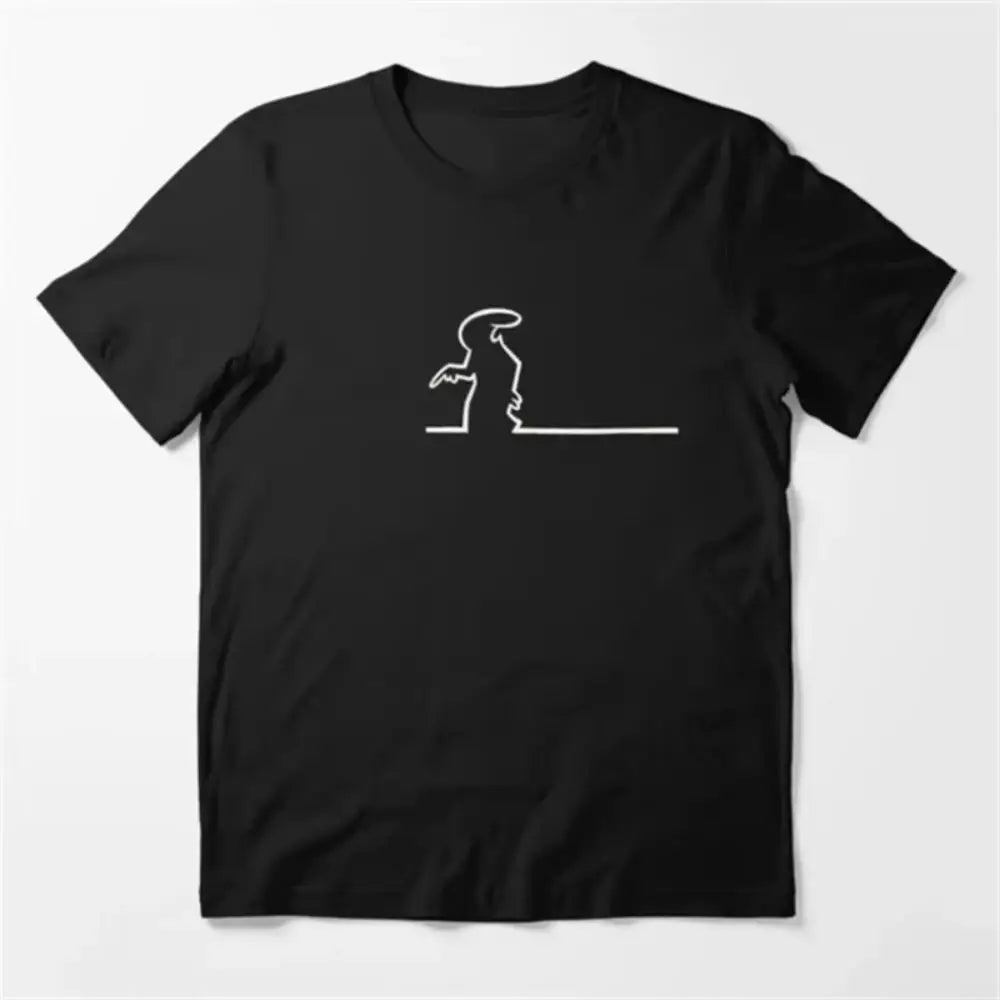 Funny Meme Tops Creative La Linea The Line Osvaldo Cavandoli TV T-Shirt Men Fashion Women's T Shirts Streetwear Tee Casual Tops