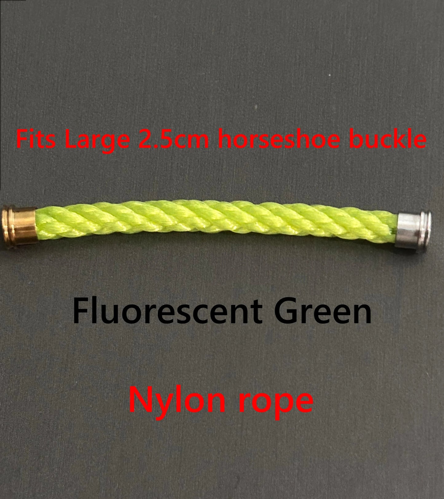 High Quality 1:1 Nylon Rope Fits 2.5cm Big Horseshoe Clasp Customized to Any Length Holiday Gift
