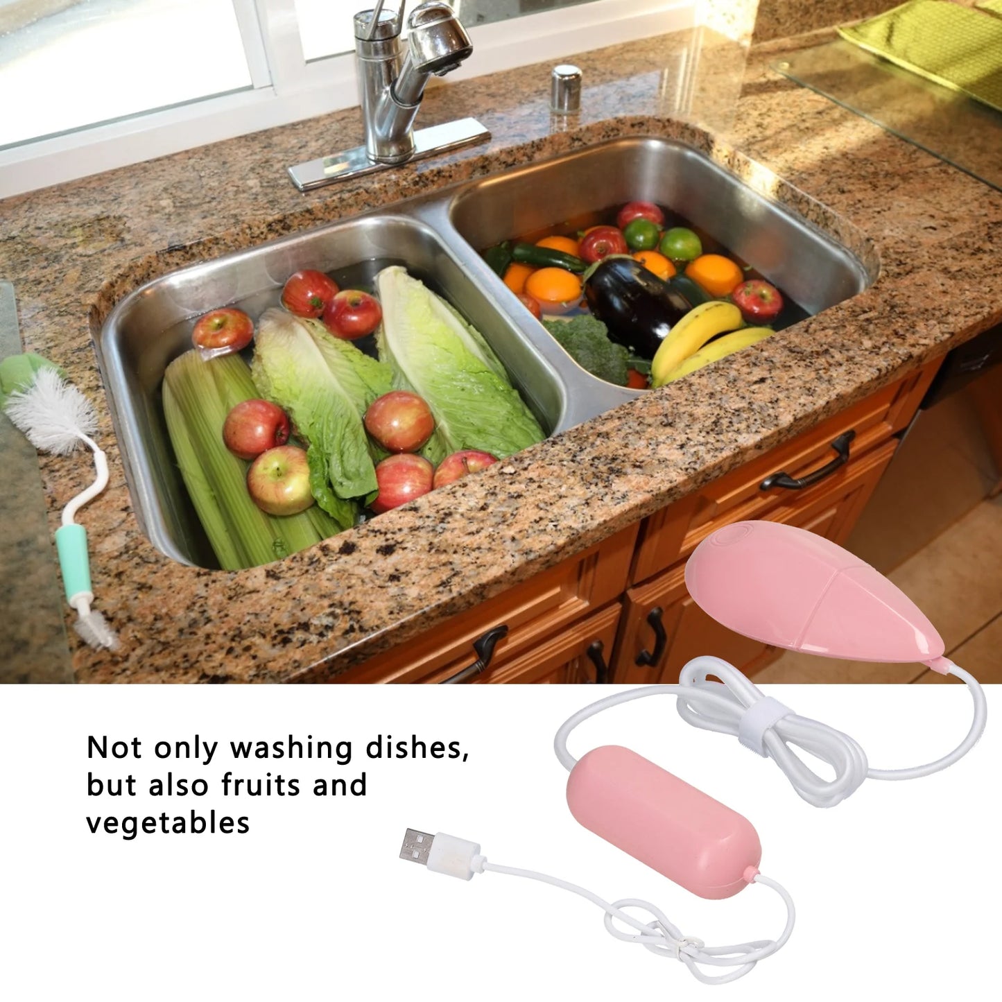 Dishwasher 15 Minutes Automatic Power Off Ultrasonic Dishwasher USB Fruit And Vegetable Dish Washing Machine