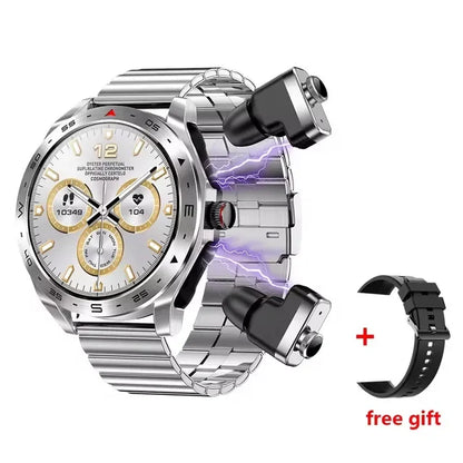 2024 New Smart Watch TWS 2-in-1 Bluetooth Earphones AI Voice SIRI Wake Up Motion Trajectory Tracker Men's and Women's Smartwatch
