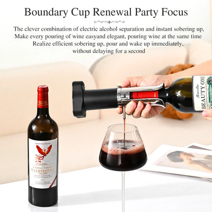 Electric Wine Aerator 3-in-1 Wine Extractor Built-in Pourer and Decanter Wine Preservation System Vacuum Seal Keeps Wine Fresh