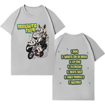 Rapper Lucho Rk La Pantera Ta Facil Tour Harajuku Print T-shirt 2026 Men Women Hip-hop Cozy Casual Cotton Tshirts Fans Gift
