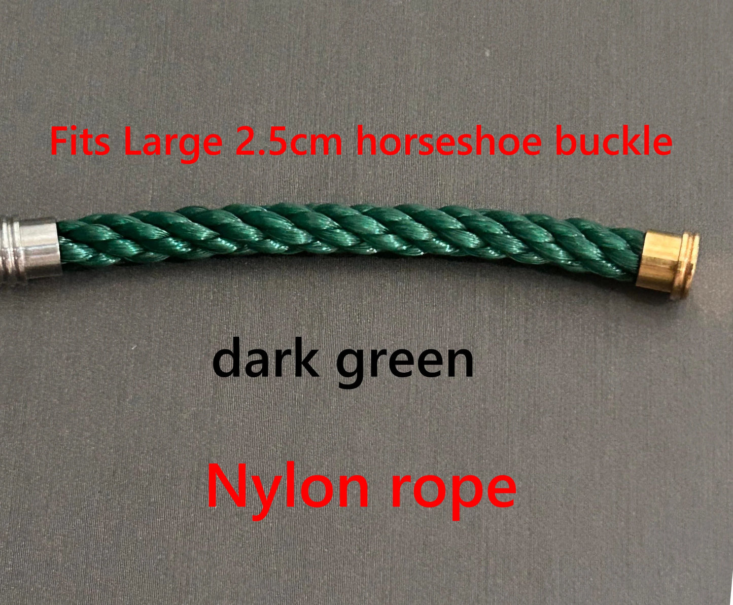 High Quality 1:1 Nylon Rope Fits 2.5cm Big Horseshoe Clasp Customized to Any Length Holiday Gift