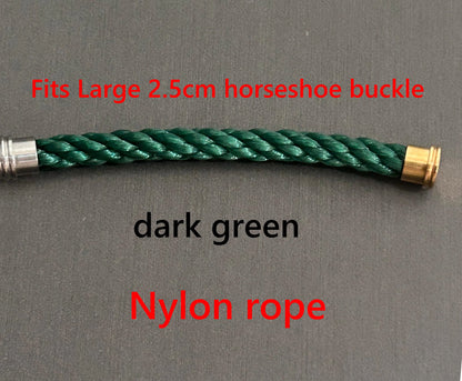 High Quality 1:1 Nylon Rope Fits 2.5cm Big Horseshoe Clasp Customized to Any Length Holiday Gift