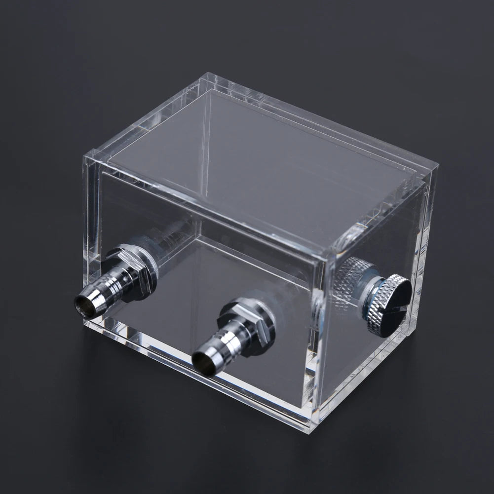 200ml Acrylic Water Tank Cooler G1/4 2 Thread Water Cooling Radiator 5mm Thickness for PC Liquid Cooling System Accessories