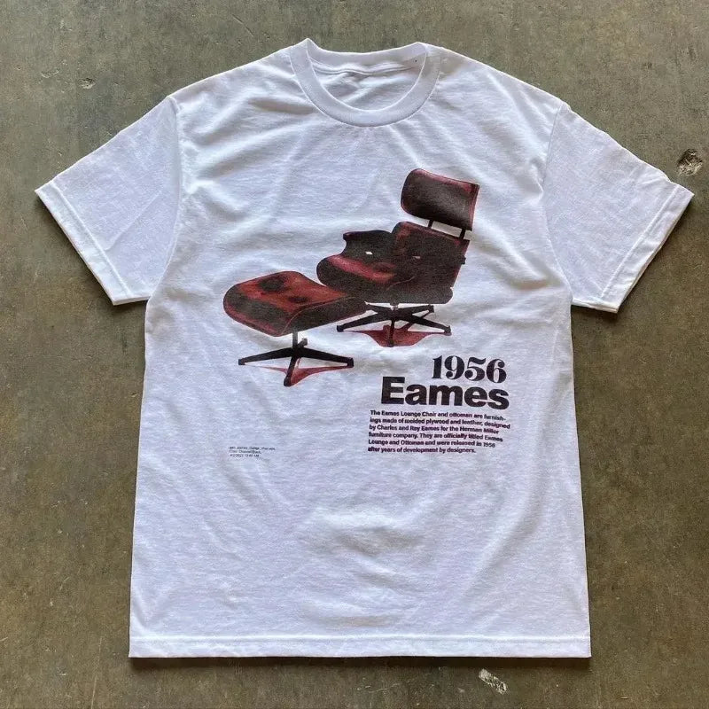 Fashion Tee Women Men T-shirt Y2K Loose Street Letter Print Short Sleeve Casual T-shirt 2025 Summer Retro Harajuku Top