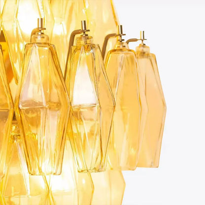 Modern Murano Glass Pendant Lamp Colorful Wish Bottle Electroplated Brass Silver Round Dimmable Ceilings Lustre