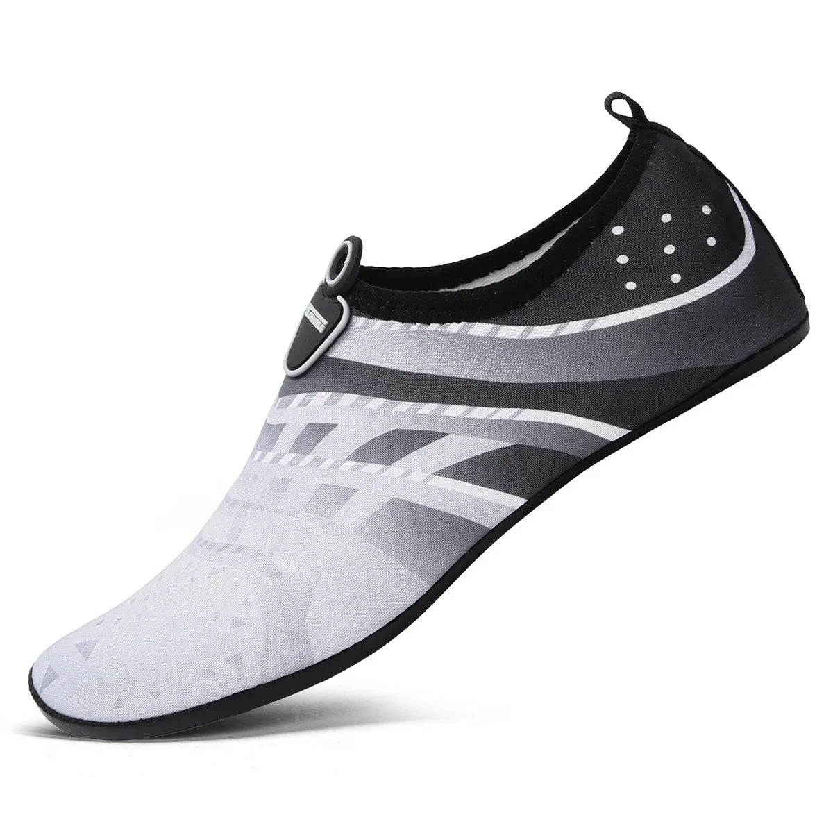 New Beach Shoes Wading Upstream Shoes Non-Slip Water Socks Swimming Shoes Breathable Treadmill Soft Shoes Black Soft Soled
