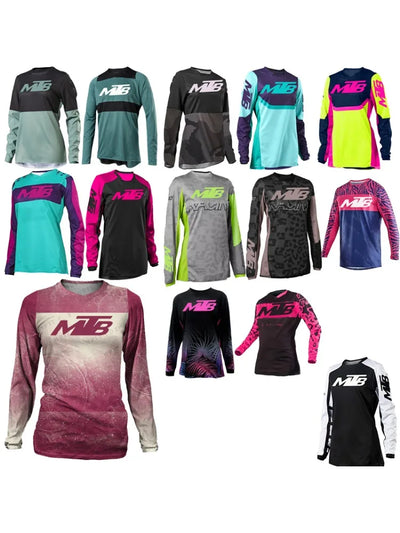 2025new WOMEN Downhill Jerseys Mountain Bike MTB Shirts Offroad DH Motorcycle Jersey Motocross Sportwear Clothing  Bike