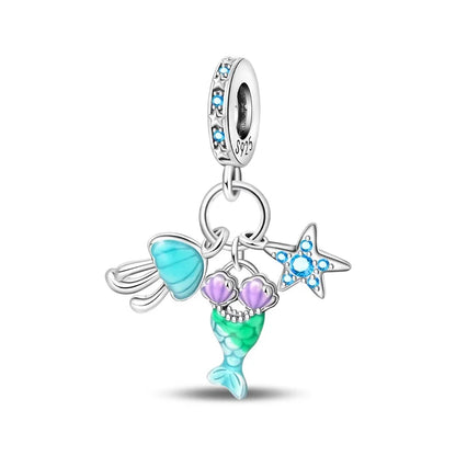 Leisurely 925 Sterling Silver Beach Trip Hawaiian Bikini Surf Coconut Tree Charm Fit DIY Bracelet Necklace Travel Souvenirs