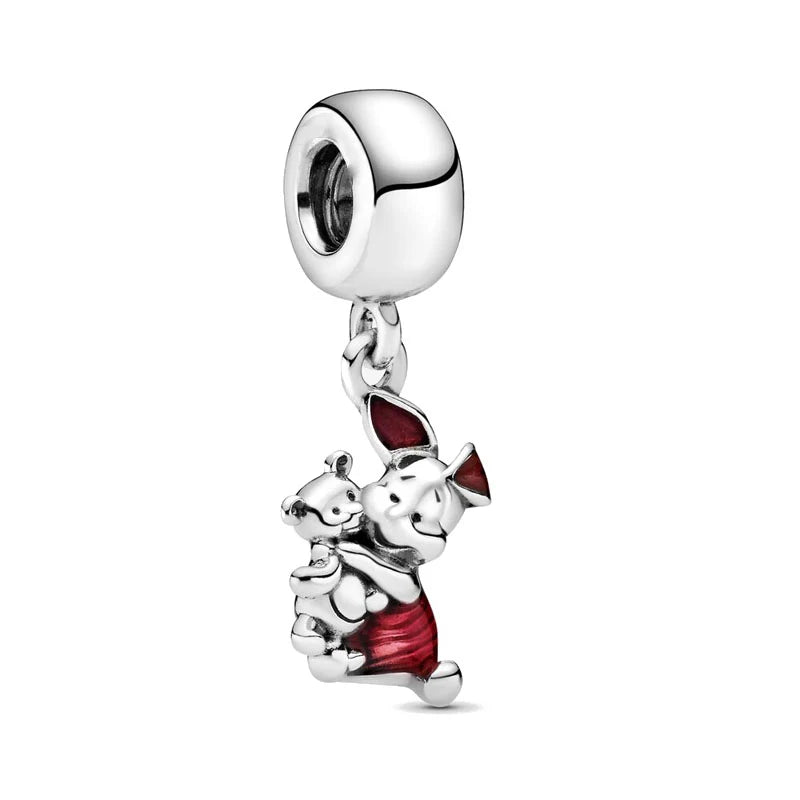 Hot Sell 925 Silver DIY Beads Jewelry Charms Bracelet Mickey Minnie Princess Christmas Stitch Robots Marvel Cute Miniso Disney