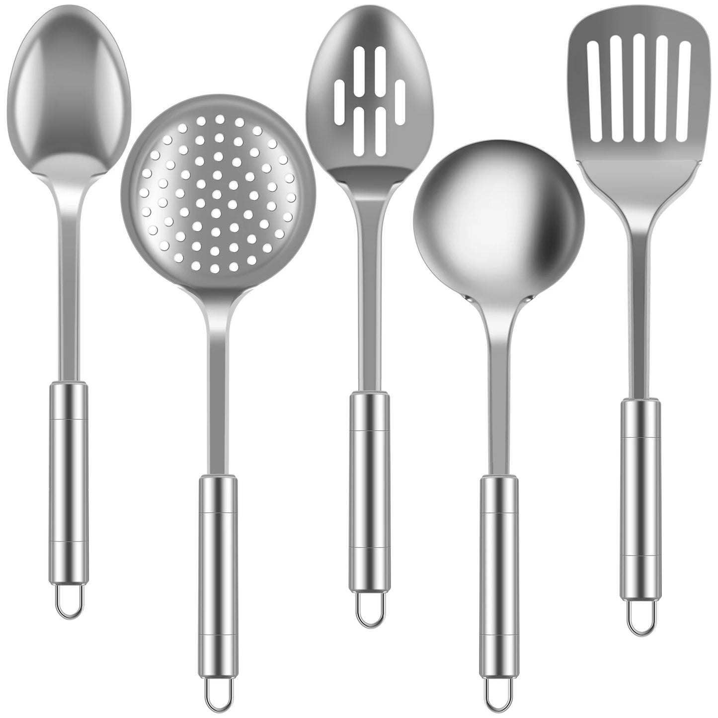 5/10 Pcs Stainless Steel Cooking Utensil Set Heat Resistant Easy Cleaning Kitchen Gadget for Home Restaurant Cooking Accessories