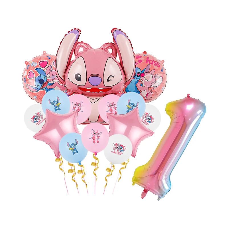 Disney Stitch Birthday Party Balloons Lilo & Stitch Balloon Sets Baby Shower for Kids Birthday Party Decorations Supplies Gifts