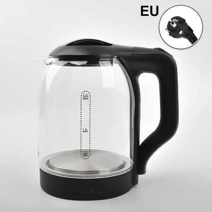 2.0L Electric Glass Kettle Fast Boil Auto Shut Off Dry Boil Protection Borosilicate Glass  Kitchen Appliance for Home