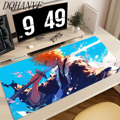 BLEACH Mouse Pad Desk Mat Large Natural Rubber Non-slip Anti-fray Anime  Mousepad With lock edge Keyboard Ergonomic Office Home