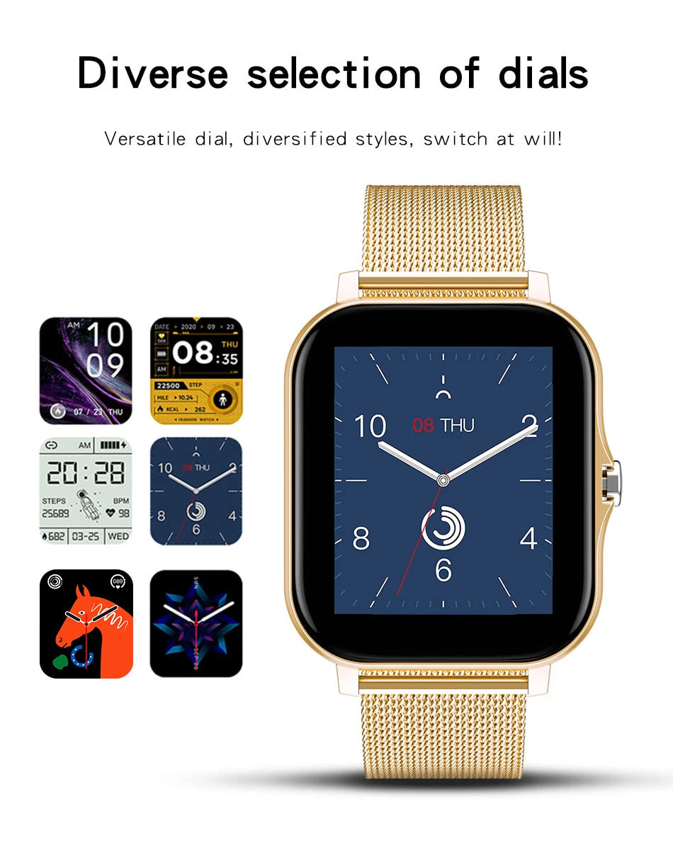 2025 Smartwatch Android Phone 1.44''Inch HD Screen Bluetooth Call Blood Oxygen/Pressure Monitoring Smart Watch Women Men Gift