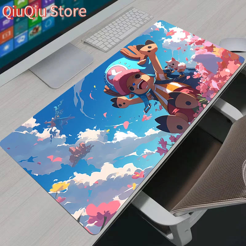 Large Mouse Pad Office Computer One Piece Tony Tony Chopper Desk Mat Table Keyboard Laptop Carpet Accessories Gaming Mousepad