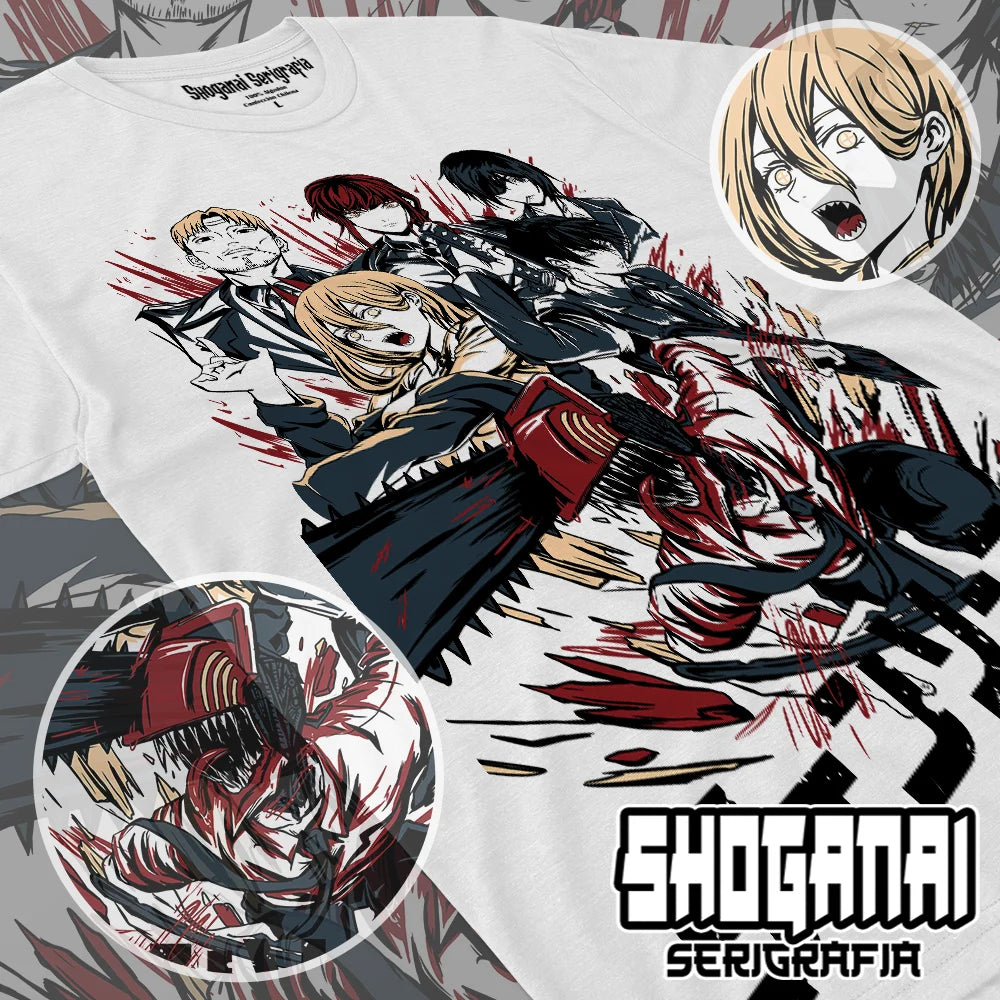Chainsaw Man Peripherals T-shirt reze print tees Comfortable Oversized men women tops streetwear hip hop fashion Short sleeves