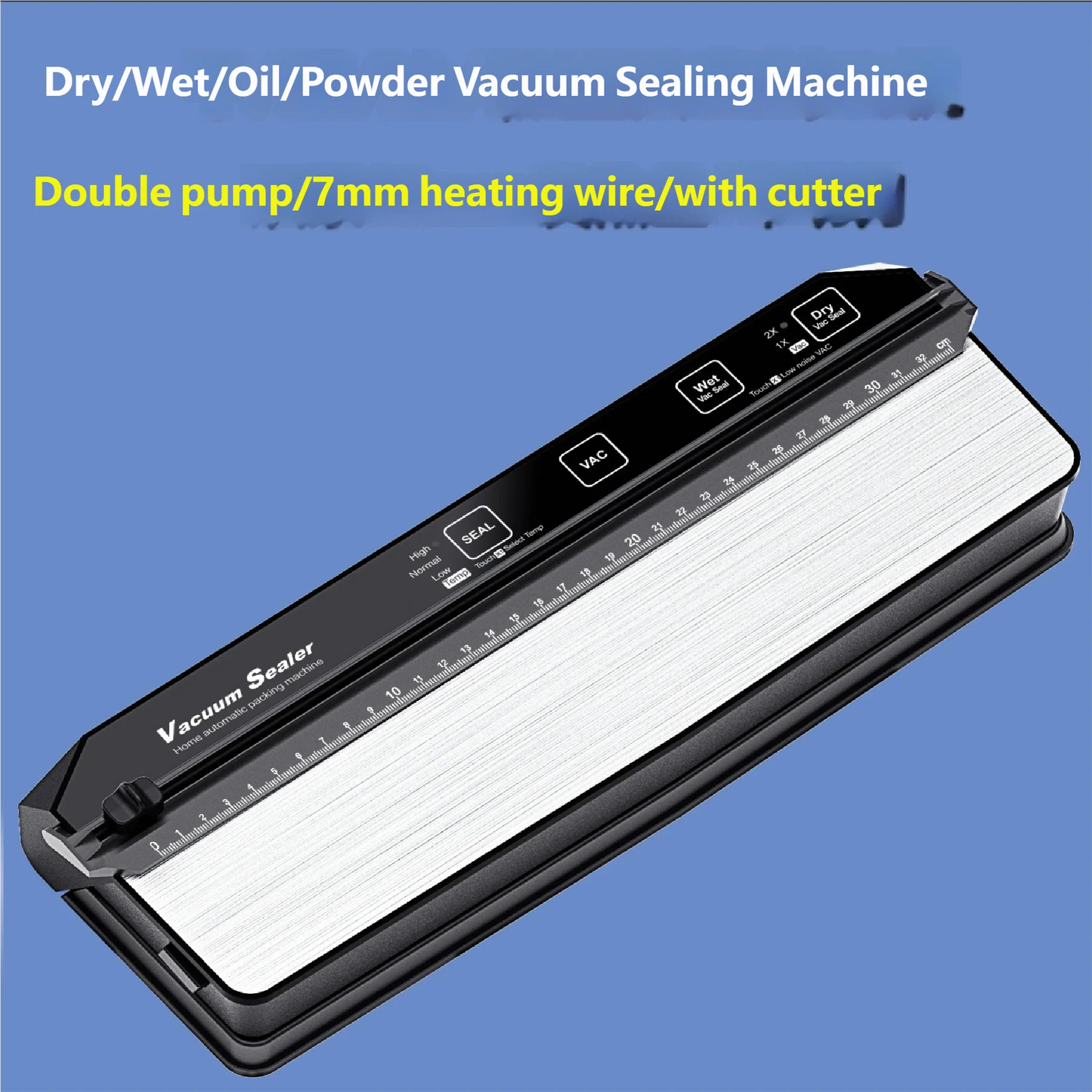 HOMEFISH Home-Use Small Food Vacuum Sealing Machine Kitchen Appliance for Food Preservation Compact Vacuum Packaging Machine