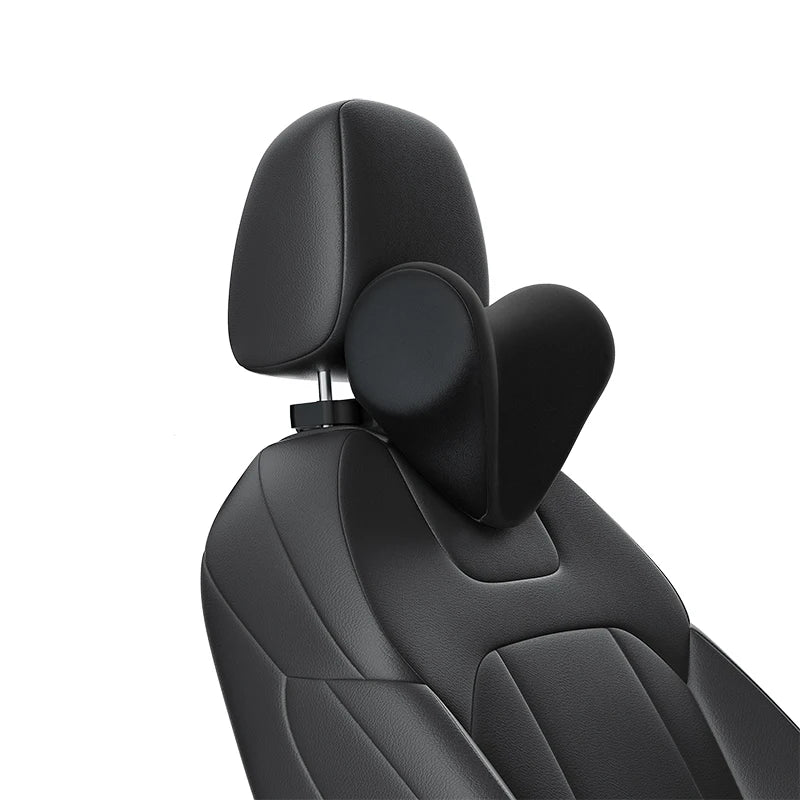 Premium Adjustable Memory Foam Car Neck Pillow Ice Silk Breathable One-Click Installation Auto Headrest