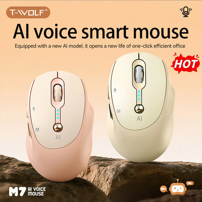 NEW AI Mouse Voice Intelligent Bluetooth 2.4G Wireless Type-C Charging Voice Input Writing Translation Tablet Laptop Quick input